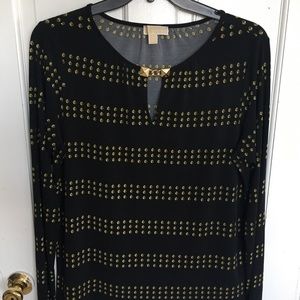 Michael Kors Long Sleeve Blouse with Chain